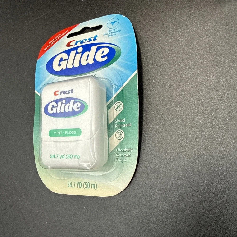 Crest Glide Mint Dental Floss Sealed 54.7yd Shred Resistant Mint Flavored VTG